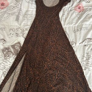 Jessica Simpson Brown and Black Maxi Dress